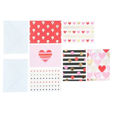 Hallmark Blank Cards Assortment, Hearts and Stripes (24 Cards with Envelopes)