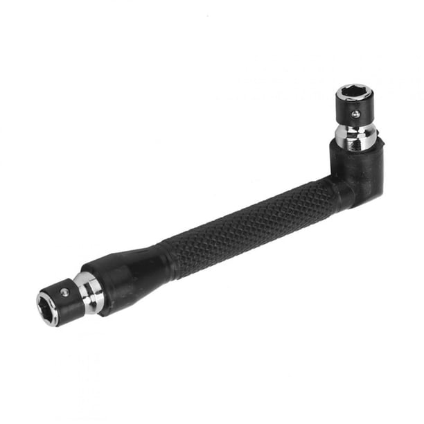 Destornillador de acero galvanizado tipo L de cabeza doble mini de 1/4" con punta de tubo y llave de tubo
