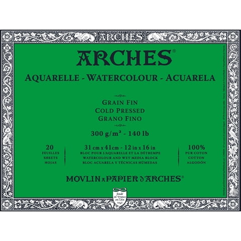 Arches Watercolor Block Paper Cold Press 140 Lb 12 X 16 Inches Walmart Com Arches Watercolor Block Paper Cold Press 140 Lb 12 X 16 Inches Walmart Com