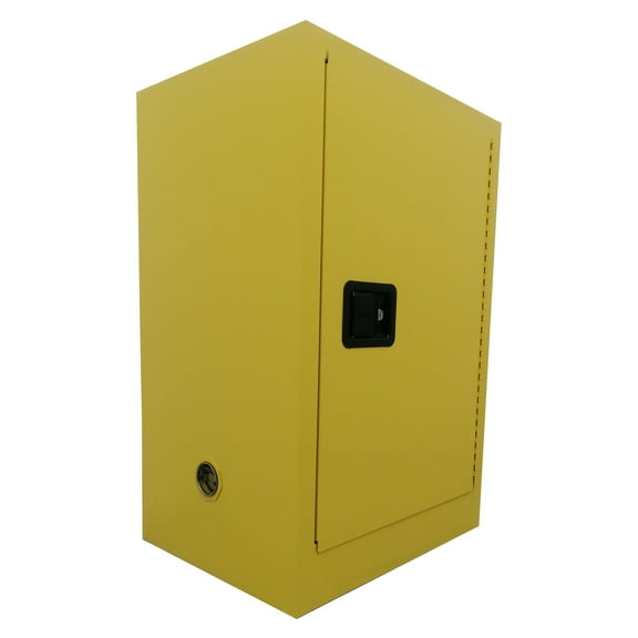 40 Gal Explosion Proof Safety Cabinet Flammable Storage Cabinets Adjustable Shelf Storage Box 23"×18"×35" Yellow