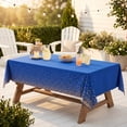 thumbnail image 6 of Plastic Table Cloth Disposable 12 Pack, 54 x 108 Inch, Dark Blue, Gold Dot, for Party Picnic Wedding, 6 of 6