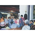 thumbnail image 2 of Unknown 32x24 Gold Ornate Wood Framed with Double Matting Museum Art Print Titled - Black Baptism, 2 of 4