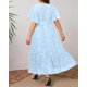 thumbnail image 2 of Vestido Pinup Fashion azul claro de verano maxi talla grande para mujer, 2 of 6