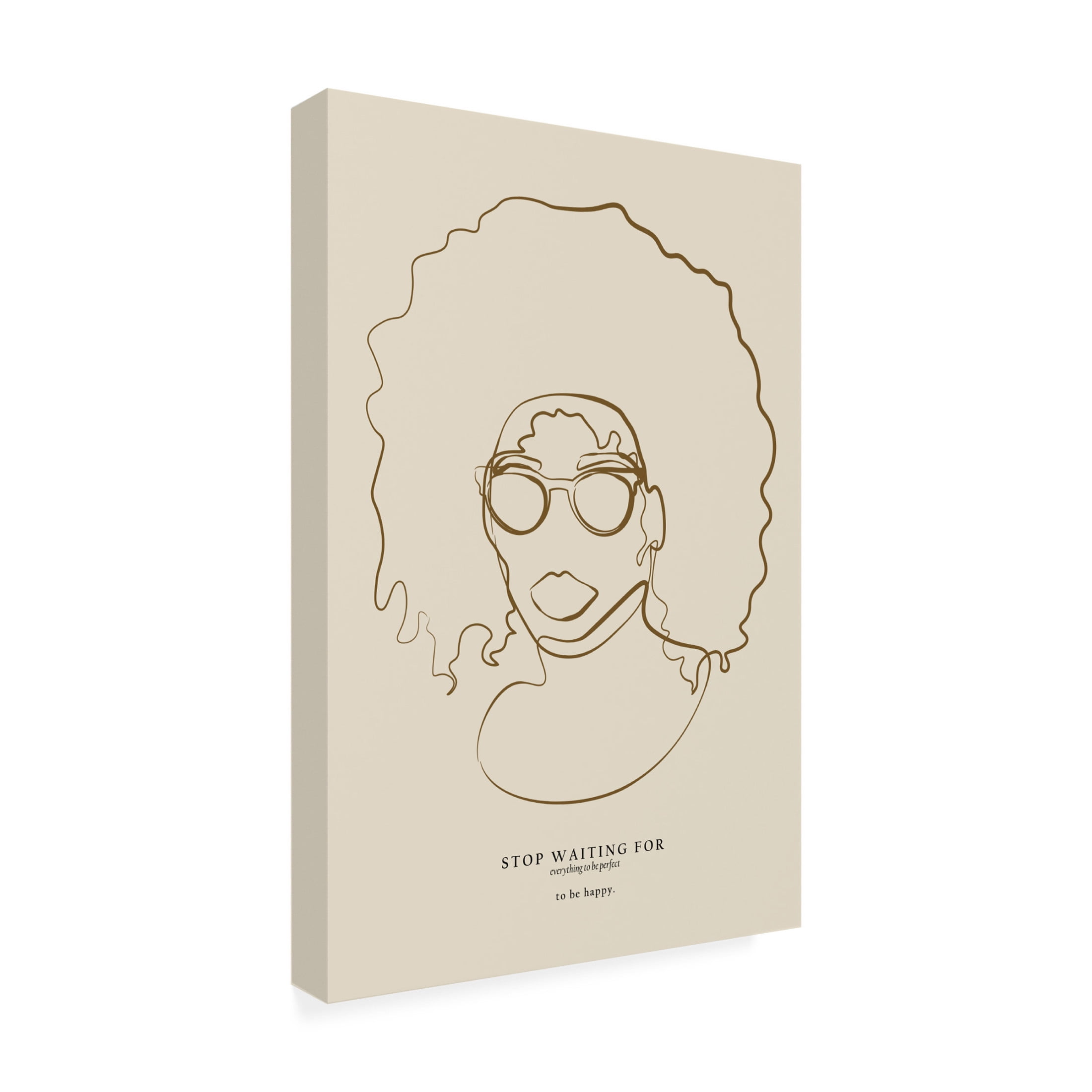 Trademark Fine Art NKTN Woman face with glasses Canvas Wall Art