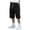 Black, variant on Men's Cargo Shorts Drawstring Elastic Waist Solid Plus Size Over the knee Shorts Loose Casual Pants