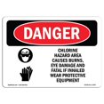 thumbnail image 1 of SignMission OS-DS-A-710-L-2557 Signe de Danger d'Osha de 7 x 10 Po - Causes de Danger de Chlore, 1 of 1