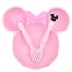 thumbnail image 1 of Juego de Vajilla con Cuenco de , Platos de Paja de Trigo, de Alimentación para Cena, de Comida con Lazo, Cuchara, Tenedor, Rosa, 1 of 5