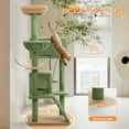 Pefilos 56" Multi-Level Cat Tree Tower for Large Cats with Top Perch, Hammock, Climbing Ladder and 2 Condos, Cat Tree House for Multiple Cats, Green Pefilos 56" Multi-Level Cat Tree Tower for Large Cats with Top Perch, Hammock, Climbing Ladder and 2 Condos, Cat Tree House for Multiple Cats, Green