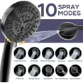 thumbnail image 5 of Filtered Shower Head with Handheld Spray Combo,High Pressure Rain Shower Heads,Double Dual Shower Head 10 Spray Modes,Detachable Showerhead 78 Inch Hose,Black, 5 of 7