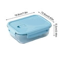 thumbnail image 3 of Glass Bento Box Food Storage Container | Microwave | Thermal Shock Resistant | Fresh-keeping Heated Lunch Organizer | Dishwasher | 1 Pack | Easy Clean, 3 of 6