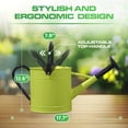 thumbnail image 3 of Plexon 1 Gallon Metal Watering Can Outdoor, Flower Plant Gardening Garden Large Green Watering Can Pot, Galvanized Steel Handles - Removable Spray Spout, Green, 3 of 7