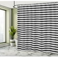 thumbnail image 5 of Ambesonne Edgy Shower Curtain, Abstract Simple Oval Shapes, 69"Wx84"L, Charcoal Grey and White, 5 of 5
