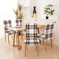 thumbnail image 5 of Christmas Chair Cover,Red Green Plaid Chair Covers,Stretch Dining Room Chair Covers Set of 4,Removable Washable Chair Covers for Dining Chairs,Dining Chair Slipcovers for Dining Room,Hotel, 5 of 5