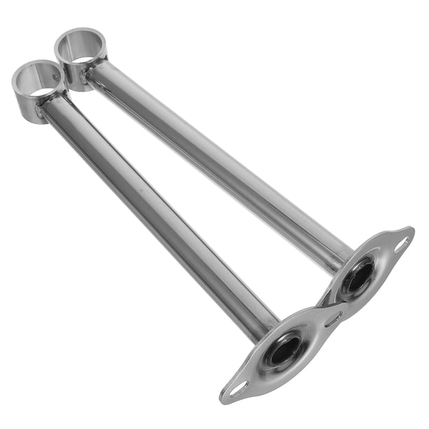 2 soportes de montaje en techo de acero inoxidable para barras de cortina, barras de cortina de ducha para armario, soporte de tubo para armario, riel de montaje en techo, soporte de varilla