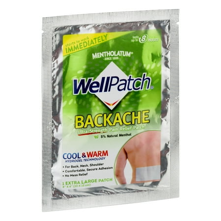 Mentholatum WellPatch Backache Extra Large Ultra Strength Pain Relief Patch