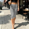 thumbnail image 2 of LIaqionyy Women Capri Pants Low Rise Lightweight Cropped Leggings Knee Length Striped Yoga Pant Workout Bottom, 2 of 7