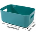thumbnail image 3 of Casewin 4 Pack Plastic Storage Boxes | Green Storage Baskets with Handles | Stackable Cupboard Organiser | Kitchen Cupboard Storage for Bathroom, Bedroom, Office, School and Home, 3 of 8