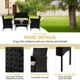 thumbnail image 3 of CL.HPAHKL Rattan Chair Patio 4 Piece Wicker Furniture Sets Garden Conversation Set, Black, 3 of 7