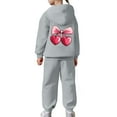 thumbnail image 5 of Byoo Toddler Girls Hoodie Cherry Graphic Pullover Fleece Pocket Sweatshirt Jogger Pants Sweatsuit Sets Casual Sport Tracksuit Set, 5 of 7