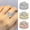 Golden, variant on 3Pcs/Set Finger Bands Shining Geometric Electroplating Western Style Hypoallergenic Decorate Jewelry Artificial Diamond Zircon Party Rings for Party