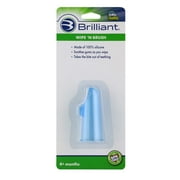 Baby Buddy by Brilliant Wipe N Brush Soft Silicone Finger Toothbrish and Dental Wipe Assistant for Infant - Blue