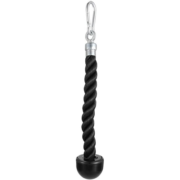 Tricep Rope Single Grip Pull Down Bicep Cable Attachment Rowing Machine Handle Set for Exercises Fitness Gym Bodybuilding Cable Pulley Workout Black