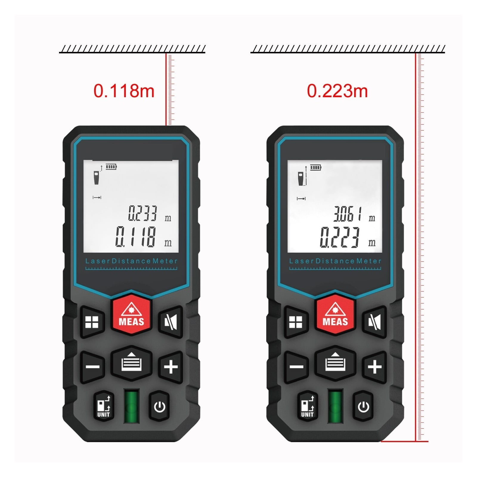 Distance Meter Roulette Digital Tape Ranfinder Level Bubble Metro Ran Finder Measuring Tools ,High Accuracy Position