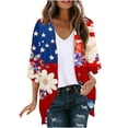 thumbnail image 5 of NSLGXD 4th of July Cardigan Tops for Women Loose Fit Patriotic Open Front Tops Summer Lightweight Kimono Cover Up for Independence Day S-3XL, 5 of 6