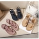 thumbnail image 5 of Sandalias para mujer con suela de goma PU suave con cuentas elásticas, 5 of 5