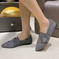 thumbnail image 5 of SuTry Women's Pointed Toe Loafers Slip On Metal Buckle Decor Comfortable Casual Walking Shoes(41), 5 of 8