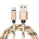 thumbnail image 2 of Cateissary Cable de carga Micro USB 3A (máx.) 1/2M tipo C Cable de datos de carga rápida Cable de carga tejido de nailon para Cable Teléfono y Comunicación Oro 2 metros, 2 of 6