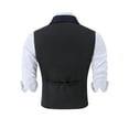 thumbnail image 3 of Men's Paisley Suit Vest and Tie Set Classic Floral Necktie Pocket Square Gothic Waistcoat for Tuxedo, 3 of 5