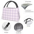 thumbnail image 4 of Disketp Floral Purple Buffalo Plaid Bolsa Térmica Estampada, Bolsa Térmica Aislante para Almuerzo, Playa y Campamento, 4 of 6