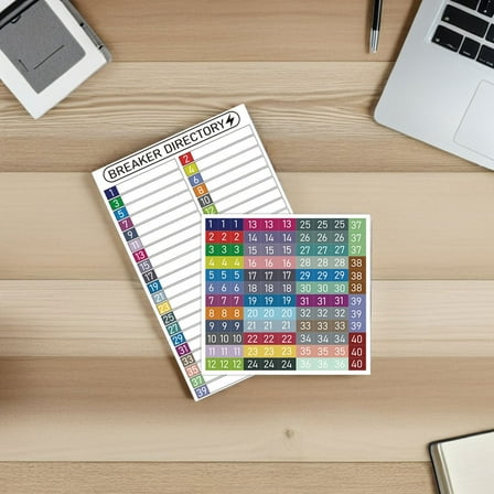 GAXIRE 2 Sets Reusable Breaker Panel Labels Adhesive Stickers Multi for Homeowners