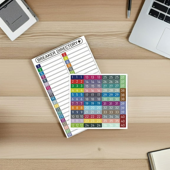 GAXIRE 2 Sets Reusable Breaker Panel Labels Adhesive Stickers Multi for Homeowners