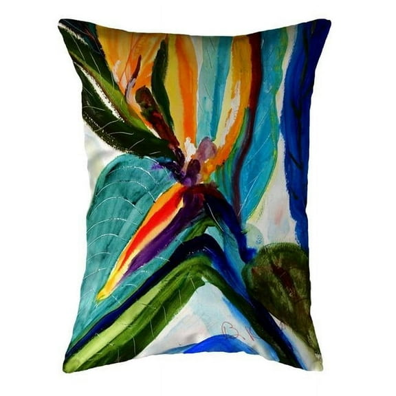 Betsydrake KS1161 11 x 14 in. Teal Paradise No Cord Pillow - Small