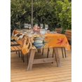 thumbnail image 2 of Outdoor Tablecloth with Umbrella Hole and Zipper, Country Puppy Rectangle Table Cloth 60x102 Inch Waterproof Tablecloth, Thanksgiving Pumpkin Maple Leaf Sunflower Picnic Table Cover for Patio Camping, 2 of 7