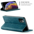 thumbnail image 3 of Phone Case Leather Flip Phone Cover Frosted Phone Cover Retro Frosted Mobile Protector Holder, Replacement for iPhone 12 Pro, Blue, 3 of 7
