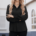 thumbnail image 5 of SOMER Button Down Shirts for Women Long Sleeve Womans Tops Smocked Cuffed Blouses for Women Dressy Collared Casual Shirts with Pocket, 5 of 6