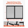 thumbnail image 2 of VEVOR RV Screen Door Protector, 24.5 x 20 inch Door Grille, Easy to Install and Disassemble, Reinforced Breathable Protective Mesh, Aluminum Alloy Camper RV Entry Protector for Pet Protection, Black, 2 of 9