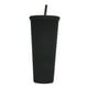 thumbnail image 1 of Vaso de agua de gran capacidad de 710ML/24OZ, vaso mate completamente tachonado, vaso de plástico re Tomshoo  Negro, 1 of 7