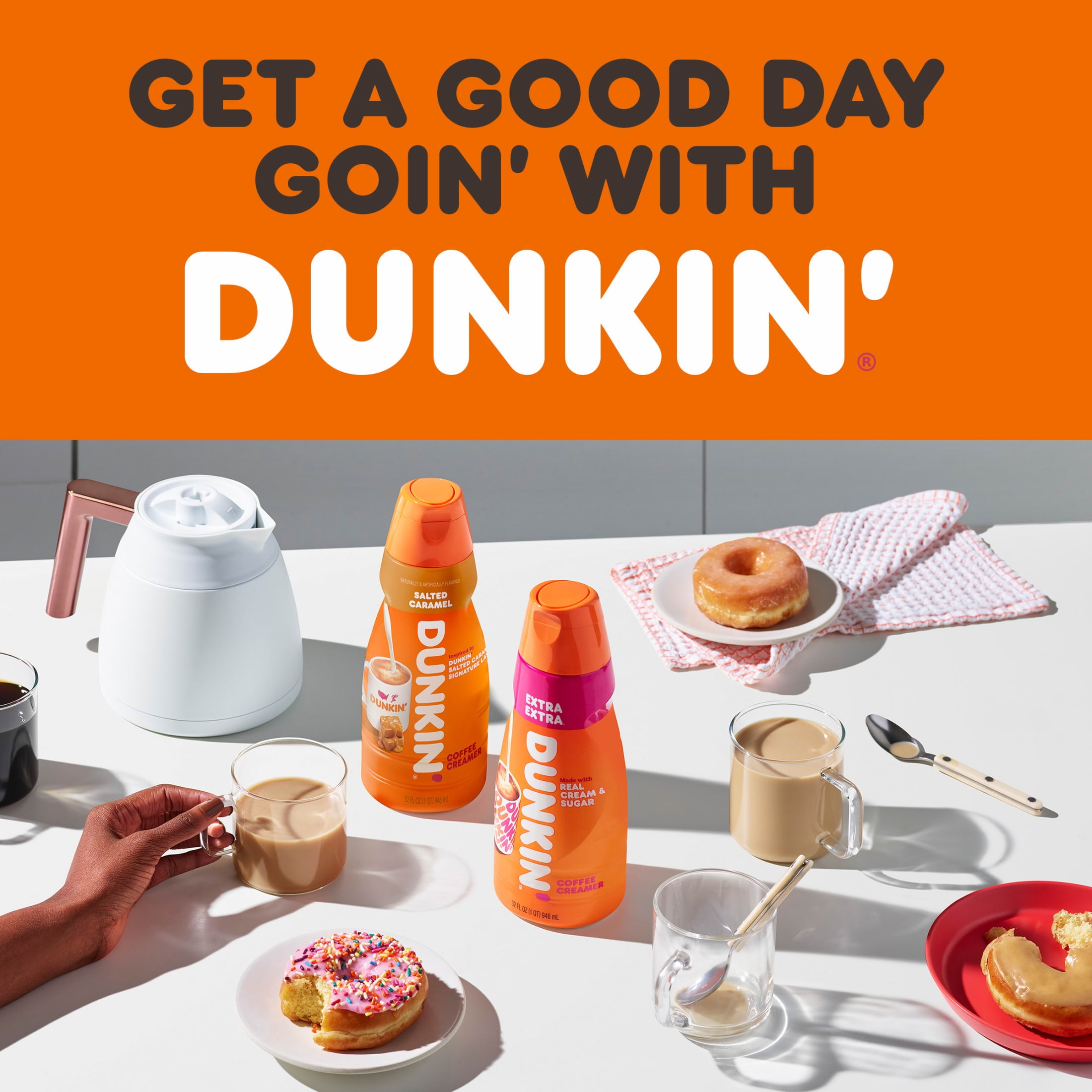Dunkin' Pumpkin MUNCHKIN Coffee Creamer, 32 fl oz Bottle