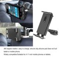 thumbnail image 1 of Auto Seat Back Tablet Holder Portable Detachable 360 Degree Interior Replacement Universal Replacement Silicone Pad Cellphone Bracket Stand Accessories Black, 1 of 9