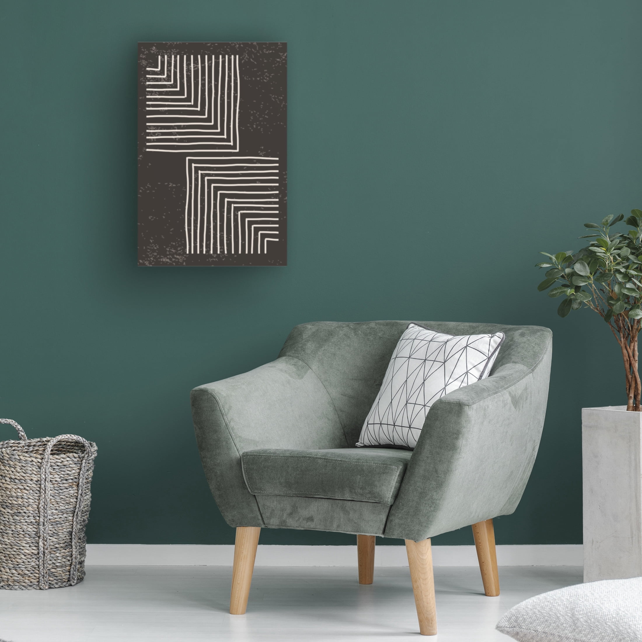Trademark Fine Art jay stanley Black and White Line 1 Canvas Wall Art