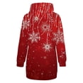 thumbnail image 4 of Robes de Fête de Noël pour Femmes Imprimé de Noël Manches Longues à Capuche avec Poche Robe Tunique Sweat-Shirt (Taille: 2TG), 4 of 4
