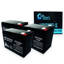 3x Pack - Compatible Schwinn New Frontier Battery - Replacement UB12100-S Universal Sealed Lead Acid Battery (12V, 10Ah, 10000mAh, F2 Terminal, AGM, SLA)
