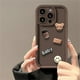 thumbnail image 4 of Korean Cute Cartoon 3D Coffee Bear Phone Case For iPhone 15 14 13 12 11 Pro Max X XR Soild Color Silicone Shockproof Soft Cover, 4 of 5