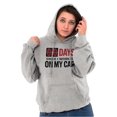 thumbnail image 4 of Zero Days Worked On Car Grease Monkey Unisex Plus Fleece Graphic Hoodie Brisco Brands 2X, 4 of 5