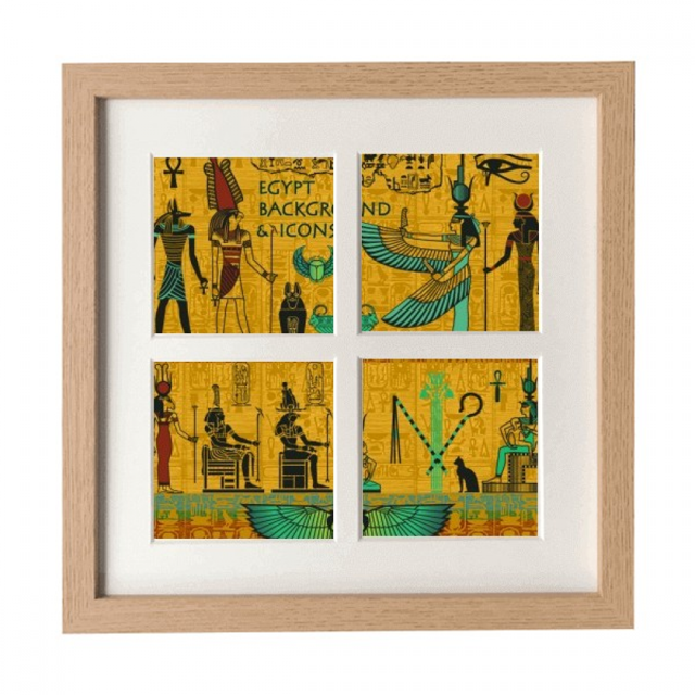 Ancient Egypt Pharaon Art Cadre Cadre Mur Table Affichage 4 Ouvertures Image
