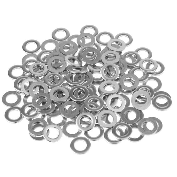 Helifouner 100 Pieces 1/4"" Stainless Flat Washers 1/2"" Outside Diameter 0.055"" Thickness 18-8 (304) Stainless Steel Washers Metal Washers Flat Washers For Bolts Screws